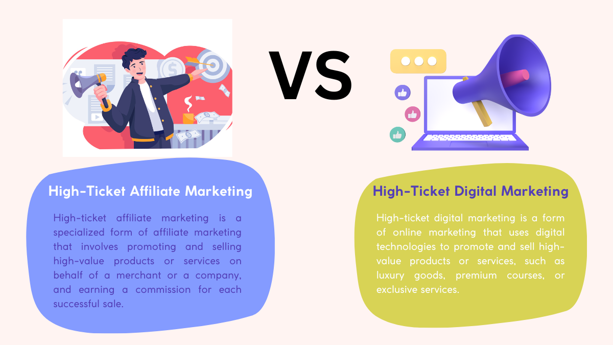 High-Ticket Affiliate Marketing vs High-Ticket Digital Marketing