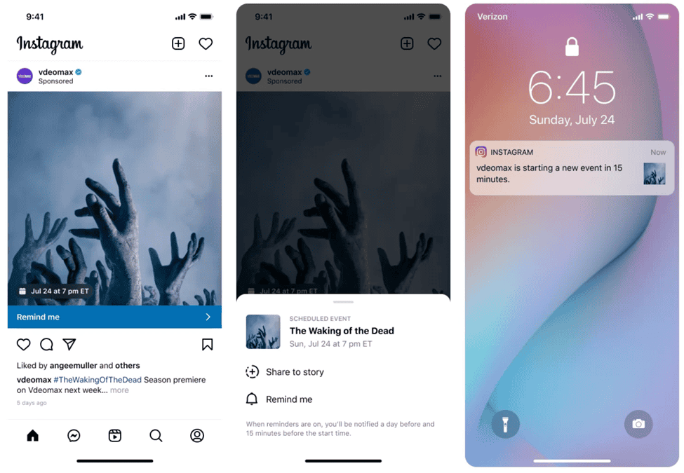 Instagram Reminder Ads - latest digital marketing trends