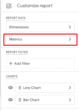 Metrics in GA4