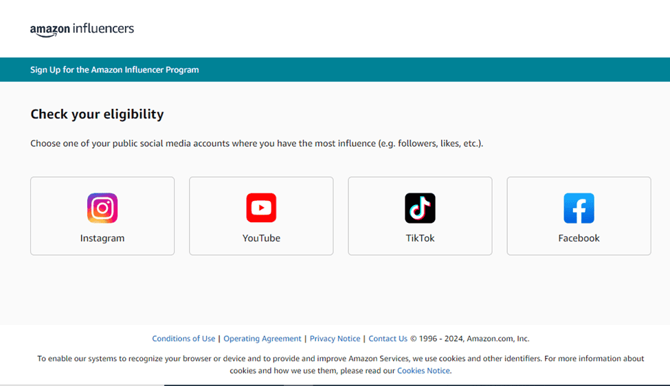 Amazon Influencer Program Eligibility