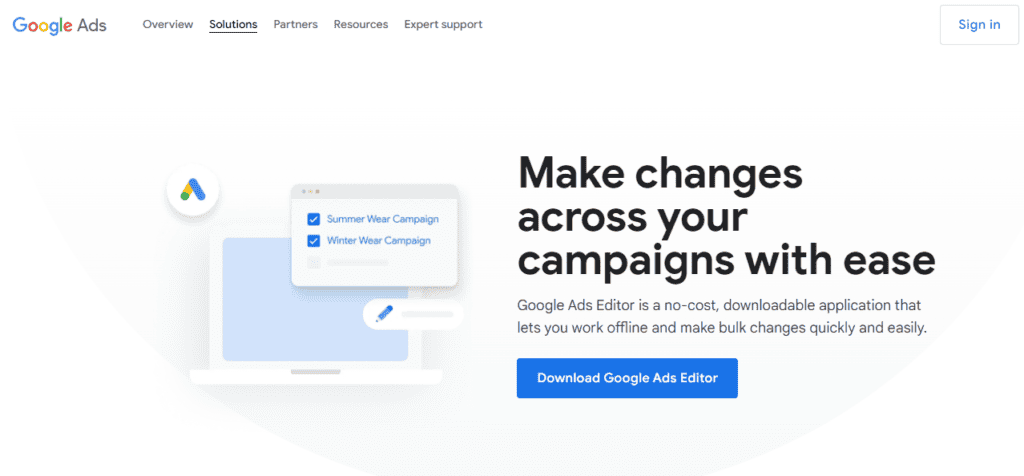 Download Google Ads Editor